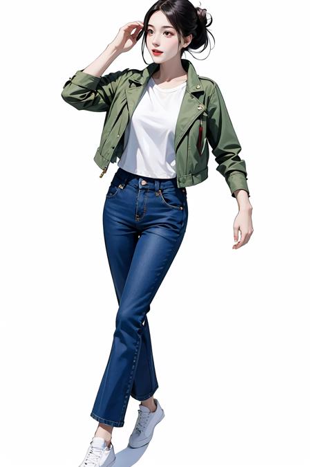 02545-3455094305-masterpiece, best quality, ((pure white background)), standing, black hair bun,cold face, full body, Denim jacket, white T-shirt.png